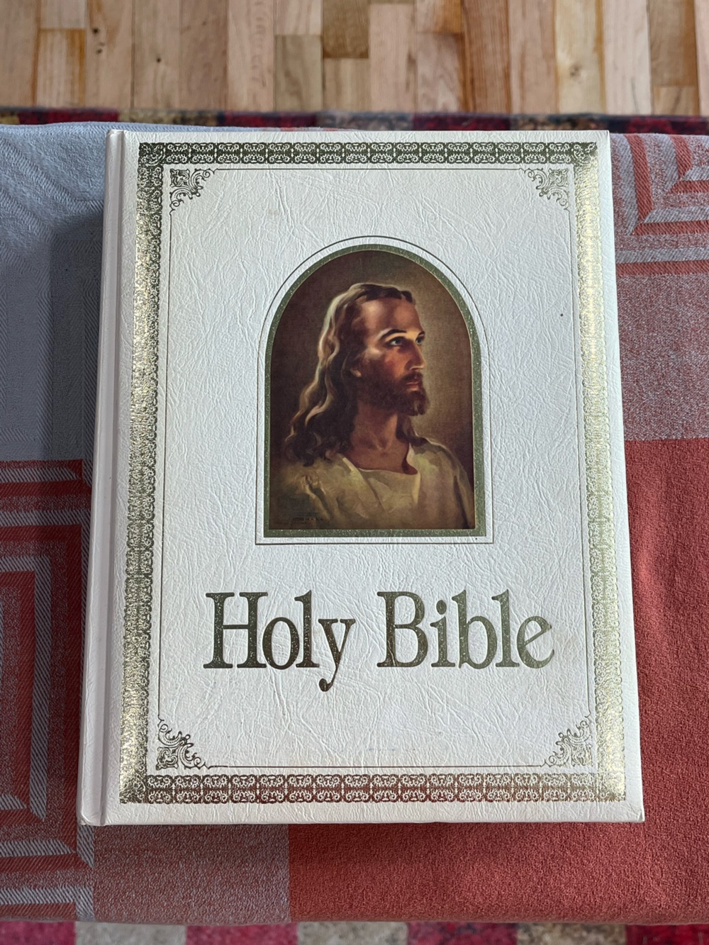Large Regency White & Gold Family Edition Bible
